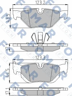 Brake Pad Set, disc brake (FO 927281)