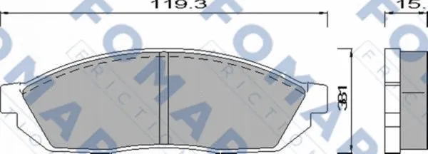 Brake Pad Set, disc brake (FO 427481)