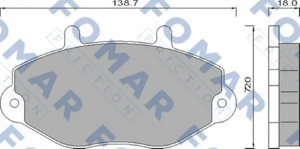 Brake Pad Set, disc brake (FO 486481)