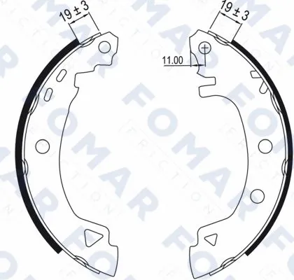 Brake Shoe Set (FO 0425)