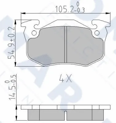 Brake Pad Set, disc brake (FO 428281)