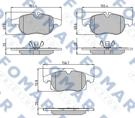 Brake Pad Set, disc brake (FO 869881)