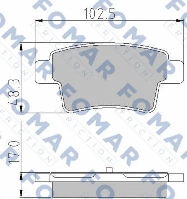 Brake Pad Set, disc brake (FO 929881)