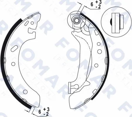 Brake Shoe Set (FO 9030)