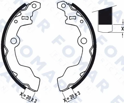 Brake Shoe Set (FO 0482)