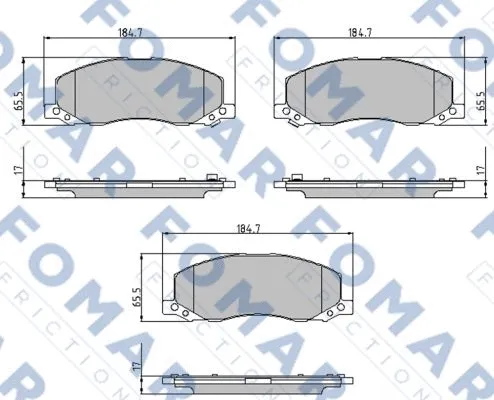 Brake Pad Set, disc brake (FO 936281)