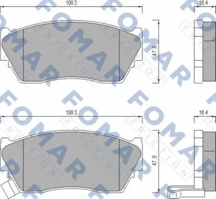 Brake Pad Set, disc brake (FO 484081)