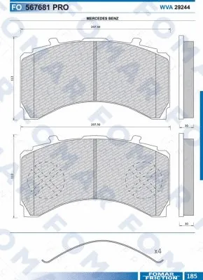 Brake Pad Set, disc brake (FO 567681)
