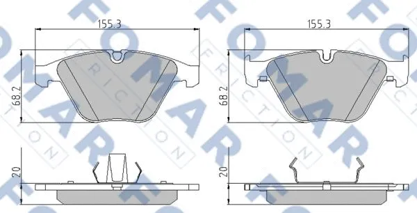 Brake Pad Set, disc brake (FO 922681)