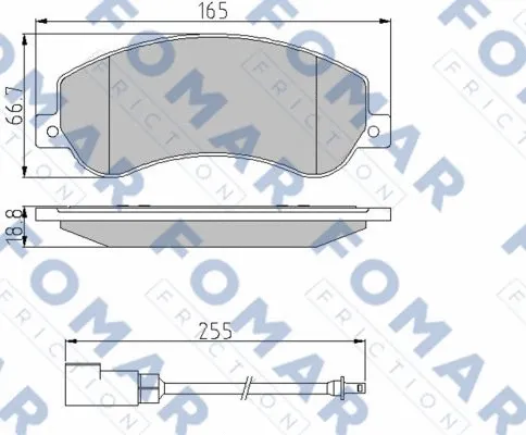 Brake Pad Set, disc brake (FO 925081)