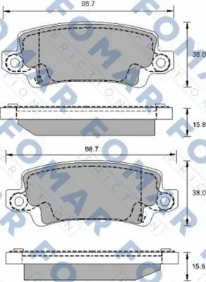 Brake Pad Set, disc brake (FO 914181)