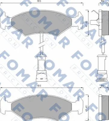 Brake Pad Set, disc brake (FO 431181)