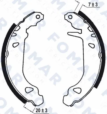 Brake Shoe Set (FO 0537)