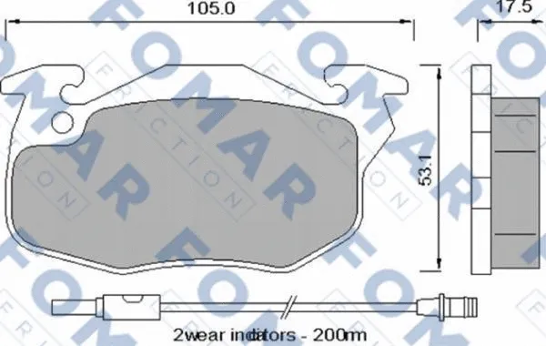 Brake Pad Set, disc brake (FO 529481)