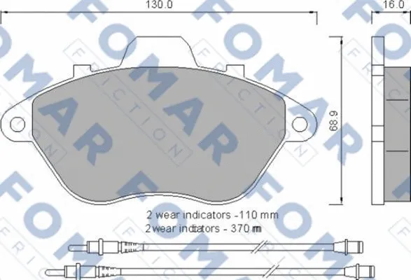 Brake Pad Set, disc brake (FO 554581)