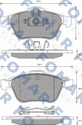 Brake Pad Set, disc brake (FO 686481)
