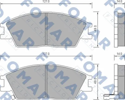 Brake Pad Set, disc brake (FO 648581)