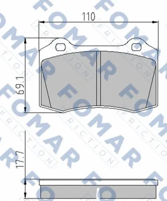 Brake Pad Set, disc brake (FO 699184)