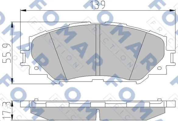 Brake Pad Set, disc brake (FO 932781)