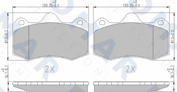 Brake Pad Set, disc brake (FO 245381)