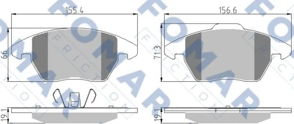 Brake Pad Set, disc brake (FO 918781)