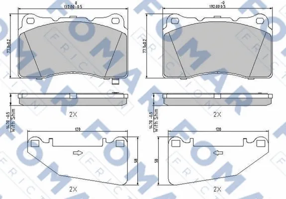 Brake Pad Set, disc brake (FO 999381)