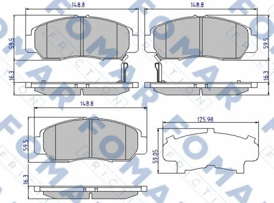 Brake Pad Set, disc brake (FO 910881)