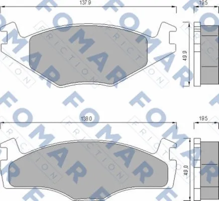 Brake Pad Set, disc brake (FO 436681)