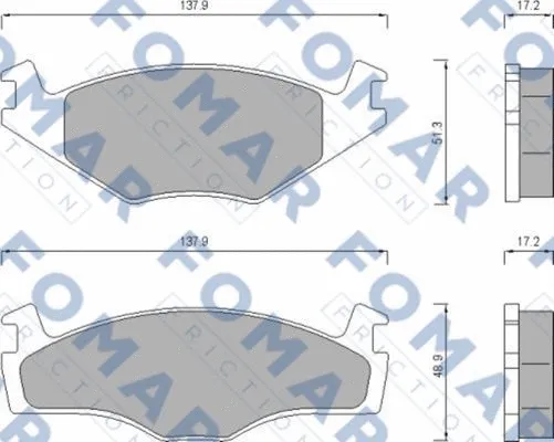 Brake Pad Set, disc brake (FO 647481)