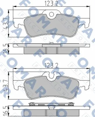 Brake Pad Set, disc brake (FO 800781)