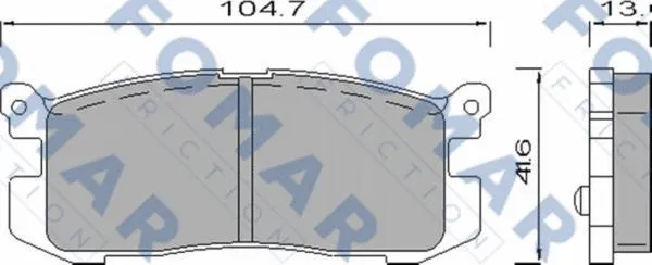 Brake Pad Set, disc brake (FO 420581)