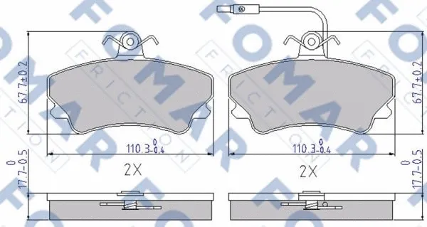 Brake Pad Set, disc brake (FO 725981)