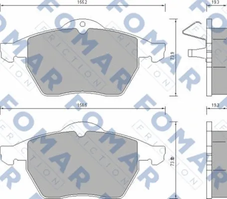Brake Pad Set, disc brake (FO 628781)
