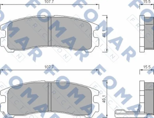 Brake Pad Set, disc brake (FO 479481)