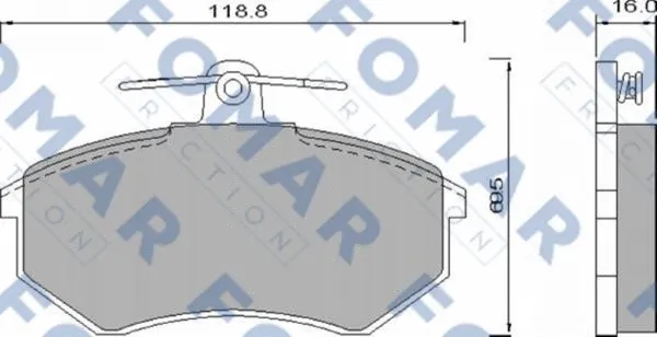 Brake Pad Set, disc brake (FO 433281)