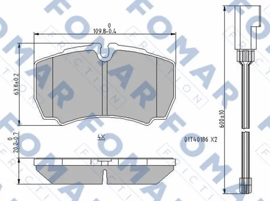 Brake Pad Set, disc brake (FO 912581)