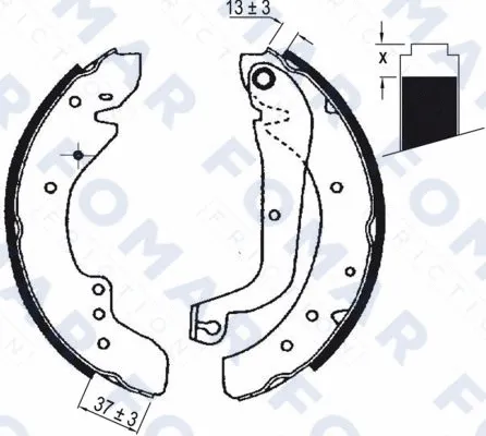 Brake Shoe Set (FO 0636)