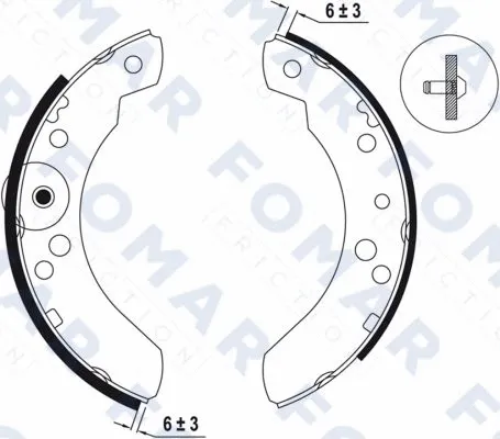 Brake Shoe Set (FO 0461)