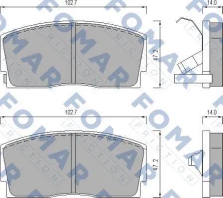Brake Pad Set, disc brake (FO 447281)