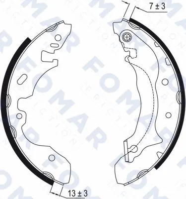 Brake Shoe Set (FO 9025)