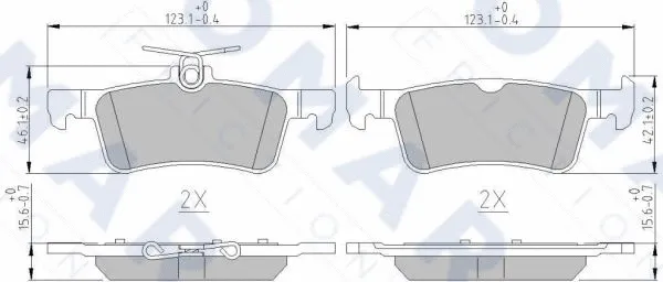 Brake Pad Set, disc brake (FO 263981)