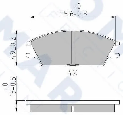 Brake Pad Set, disc brake (FO 499181)