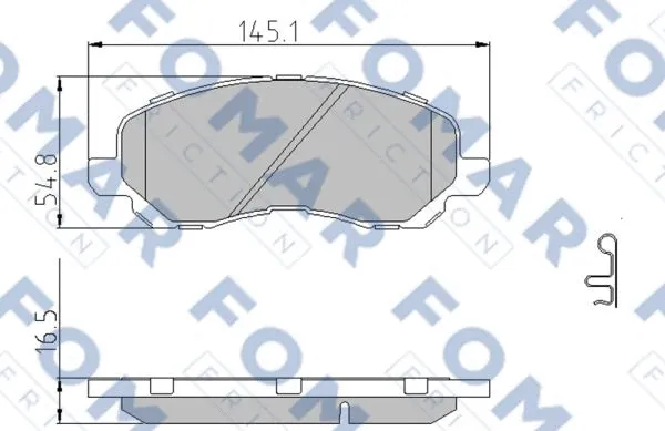 Brake Pad Set, disc brake (FO 935881)