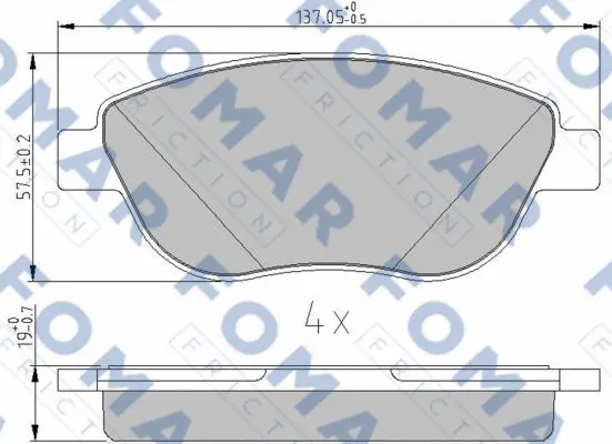 Brake Pad Set, disc brake (FO 241581)