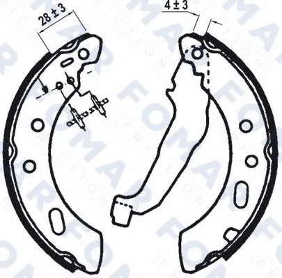 Brake Shoe Set (FO 0582)