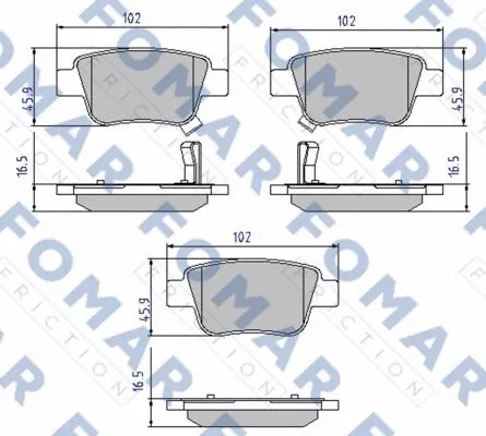 Brake Pad Set, disc brake (FO 924181)