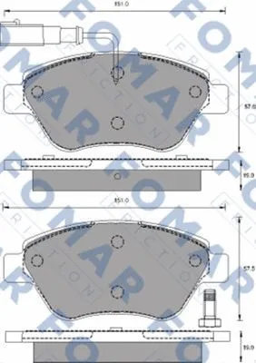Brake Pad Set, disc brake (FO 694081)