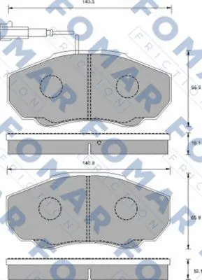 Brake Pad Set, disc brake (FO 909781)