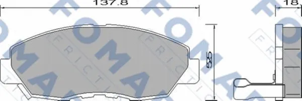 Brake Pad Set, disc brake (FO 633881)
