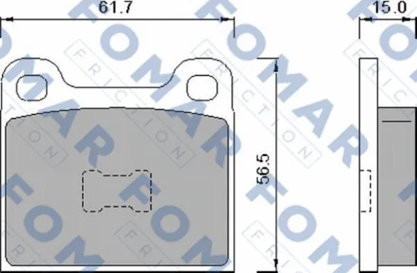 Brake Pad Set, disc brake (FO 460888)
